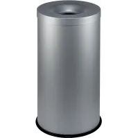 Grande corbeille anti-feu 90L couleur grise robuste efficace