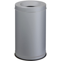 Corbeille anti-feu 120L grise pour sécurité incendie