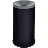 Corbeille anti-feu 50L noir-grise tri-sélective élégante