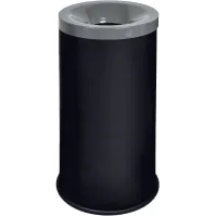 Corbeille anti-feu 50L noir-grise tri-sélective élégante