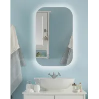 Miroir moderne rétroéclairé avec LED personnalisables et anti-buée