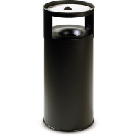 Corbeille cendrier noire anti-feu 75L avec sable
