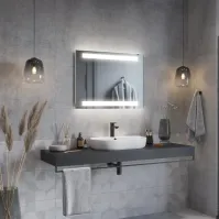 Miroir unique à bande LED