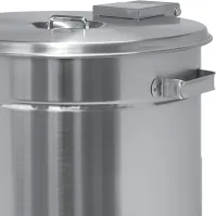 poubelle inox ronde 90 litres