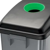 Poubelle 60L verte recyclage pratique et compacte pour espaces.
