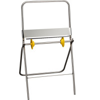 Dérouleur papier inox sur pieds robuste et pratique.