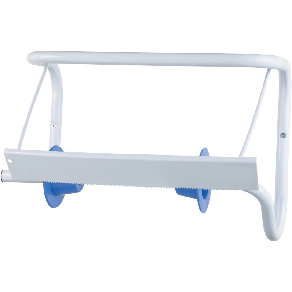 Porte-rouleau industriel mural design robuste et pratique.