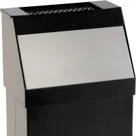 Poubelle à trappe avec cendrier « push » noir 50 litres