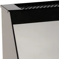 Poubelle à trappe avec cendrier « push » noir 50 litres