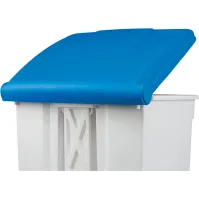 Conteneur mobile 90L pédale couvercle bleu lot de 3