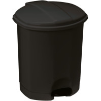 Poubelle à pédale noire plastique 5L compacte pratique