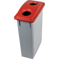 Bac 90L couvercle rouge bouteille rangement pratique robuste