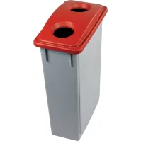 Bac 90L couvercle rouge bouteille rangement pratique robuste