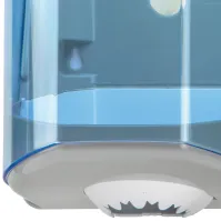 Distributeur transparent essuie-mains bobine dévidage central pratique compact.