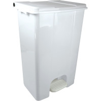 Conteneur pédale 80L blanc lot de 3 pièces