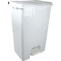 Conteneur pédale 80L blanc lot de 3 pièces