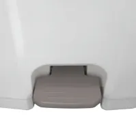 Conteneurs mobiles à pédale 80L blanc-jaune lot de 3