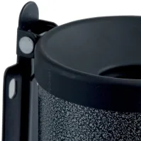 Cendrier mural rond gris compact 0,5 litres extérieur