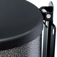 Cendrier mural rond gris 2L pour extérieur élégant