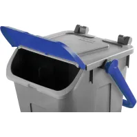 Poubelle bleue 25L avec couvercle basculant et anse
