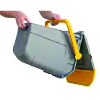 Poubelle bleue 35L couvercle basculant anse ergonomique