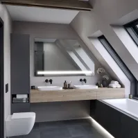 Miroir salle de bains grenier sous toit