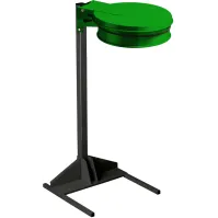 Support mural vert pour sacs-poubelles 100L avec couvercle