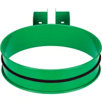 Fixation murale verte pour support sacs-poubelles acier robuste