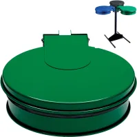 Fixation murale verte pour support sacs-poubelles acier galvanisé