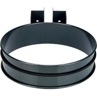 Fixation robuste pour support sacs-poubelles sur poteau noir