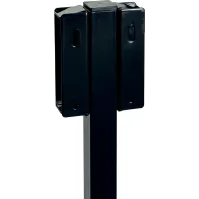 Poteau sur socle porte sac-poubelle extérieur pratique.