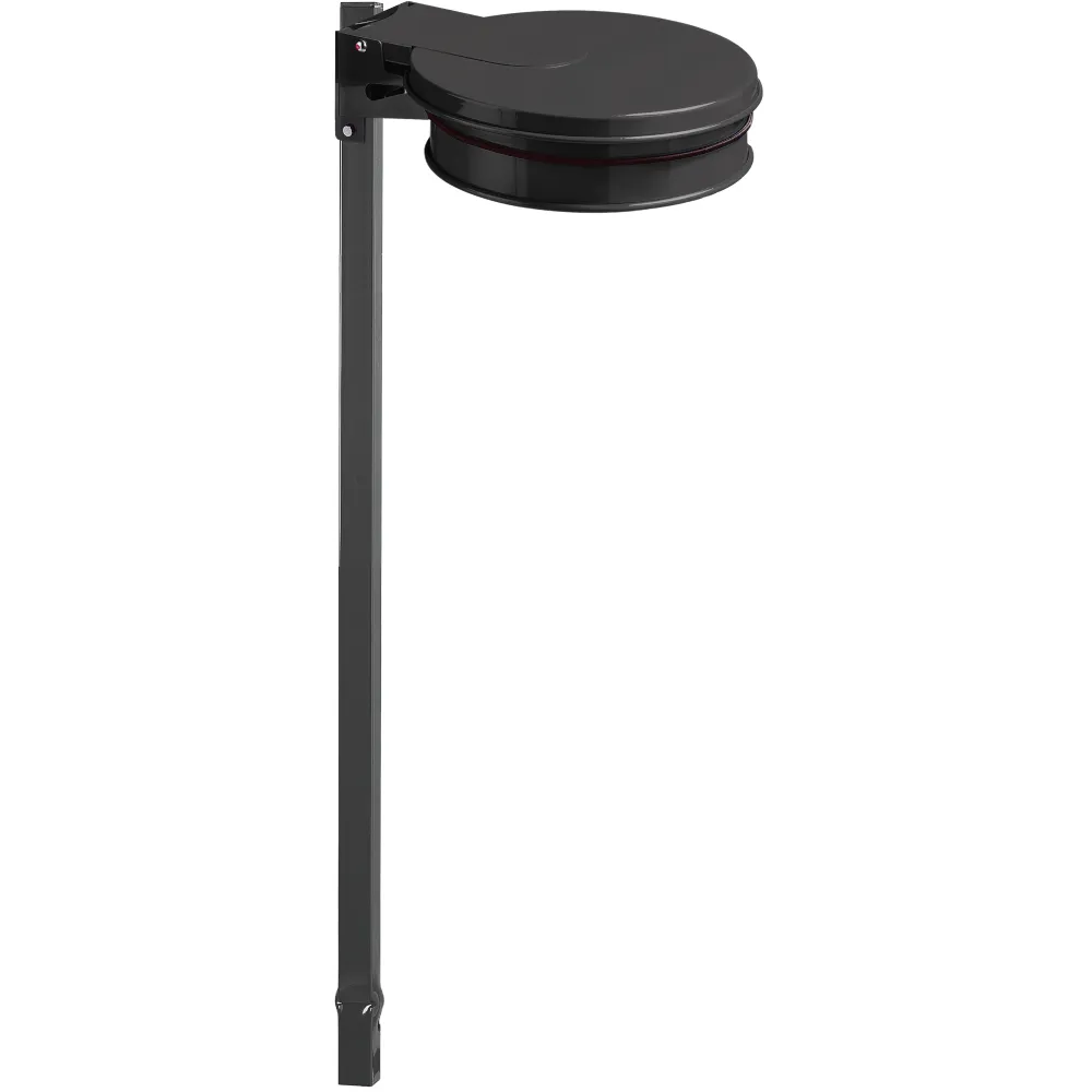 Support gris manganèse pour sacs-poubelle à sceller.