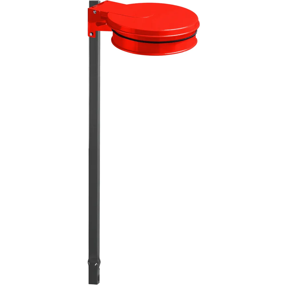 Porte sacs-poubelle rouge pratique et facile à sceller