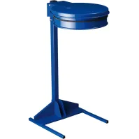 Support sac-poubelle bleu pour événements en plein air