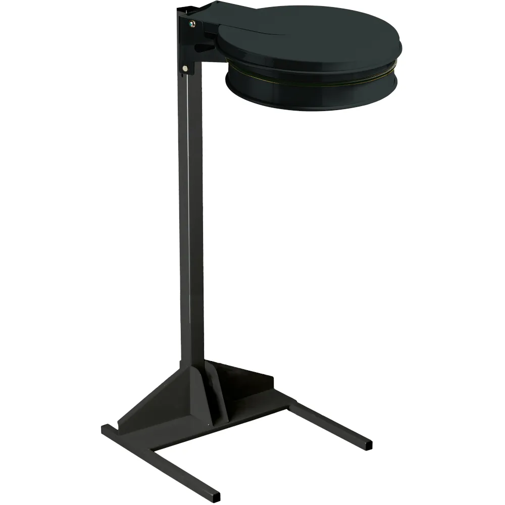 Porte sacs-poubelle robuste gris manganèse pour événements extérieurs