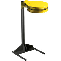 Porte sacs-poubelle jaune pour événements et manifestations extérieures