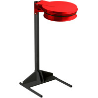 Porte sacs-poubelle rouge pratique pour événements et manifestations