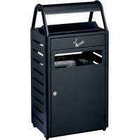 Corbeille cendrier anti-vandalisme gris foncé 48 litres