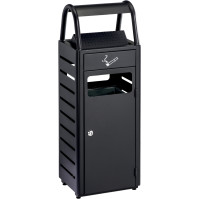 Corbeille cendrier antivandalisme gris foncé 20+4 litres