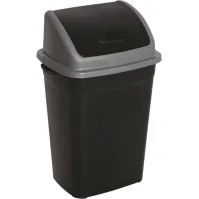 Lot de 5 poubelles à couvercle basculant colorées