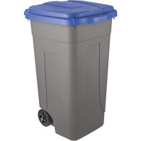 Conteneur plastique recyclé 80L gris-bleu durable et pratique