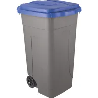 Conteneur plastique recyclé 80L gris-bleu durable et pratique