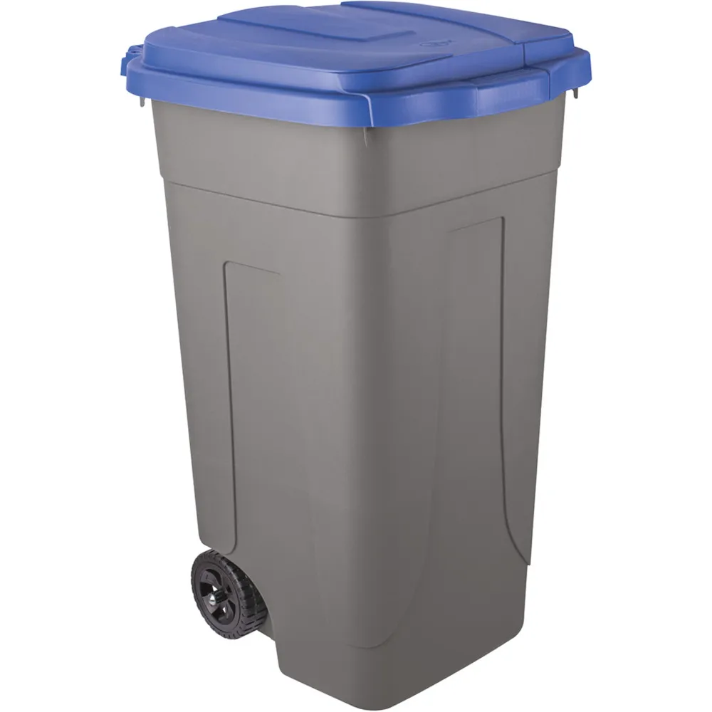 Conteneur plastique recyclé 80L gris-bleu durable et pratique