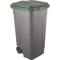 Conteneur plastique recyclé 80L gris-vert durable et pratique