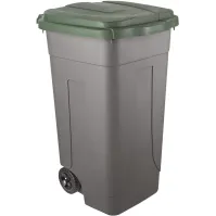Conteneur plastique recyclé 80L gris-vert durable et pratique
