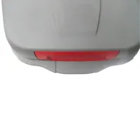 Conteneur trappe basculante plastique recyclé 100L gris-rouge