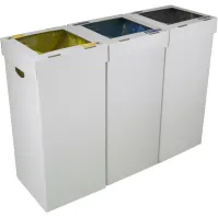 Poubelle en carton 100L pliable pour recyclage facile