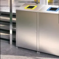 Ilot poubelle de couleur intérieur