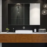 Armoire miroir élégante et fonctionnelle salle de bain  