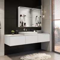 Armoire miroir salle de bain élégante personnalisable